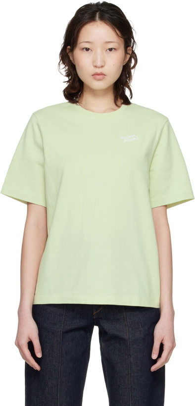 Photo: Maison Kitsuné Green 'Maison Kitsune' Handwriting Comfort T-shirt