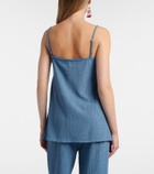 Jade Swim Iris seersucker top
