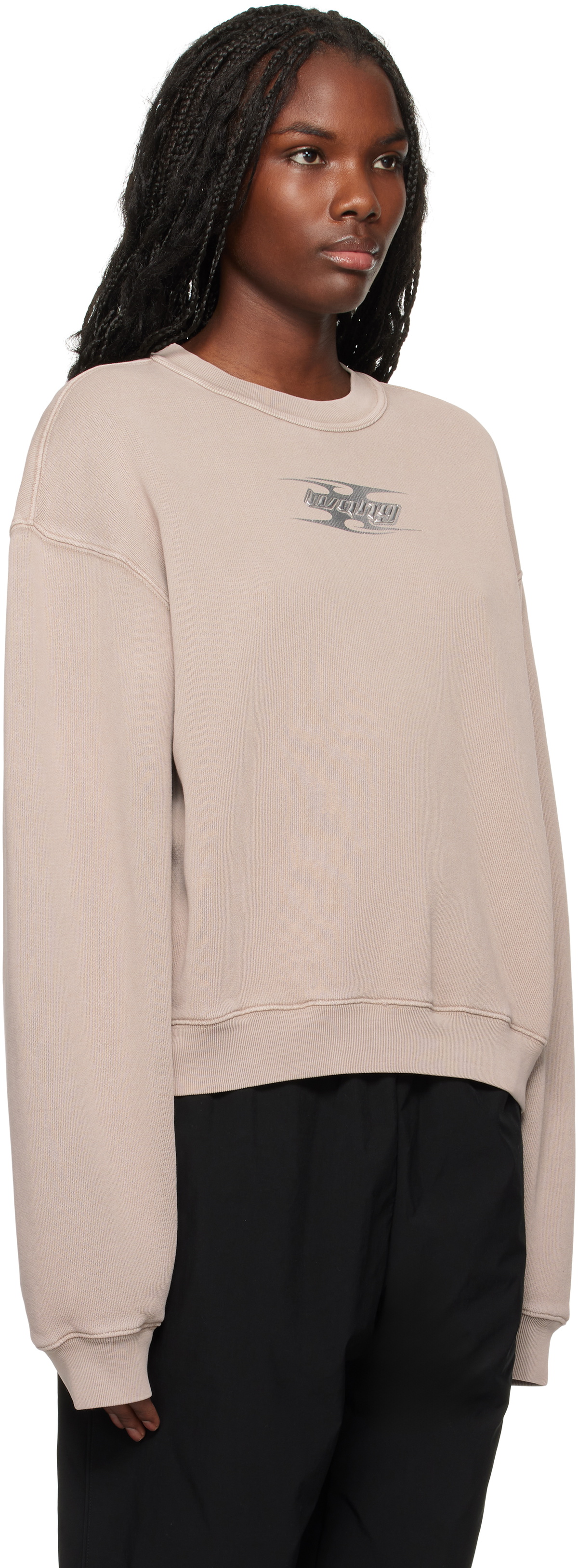 alexanderwang.t Taupe Blade Logo-Embossed Sweatshirt