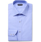 TOM FORD - Blue Slim-Fit Cotton-Poplin Shirt - Blue