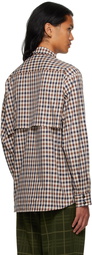 Master-Piece Co Brown Aquascutum Edition Club Check Shirt