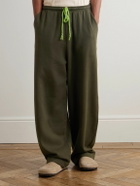 The Elder Statesman - Wide-Leg Cotton and Cashmere-Blend Jersey Sweatpants - Green