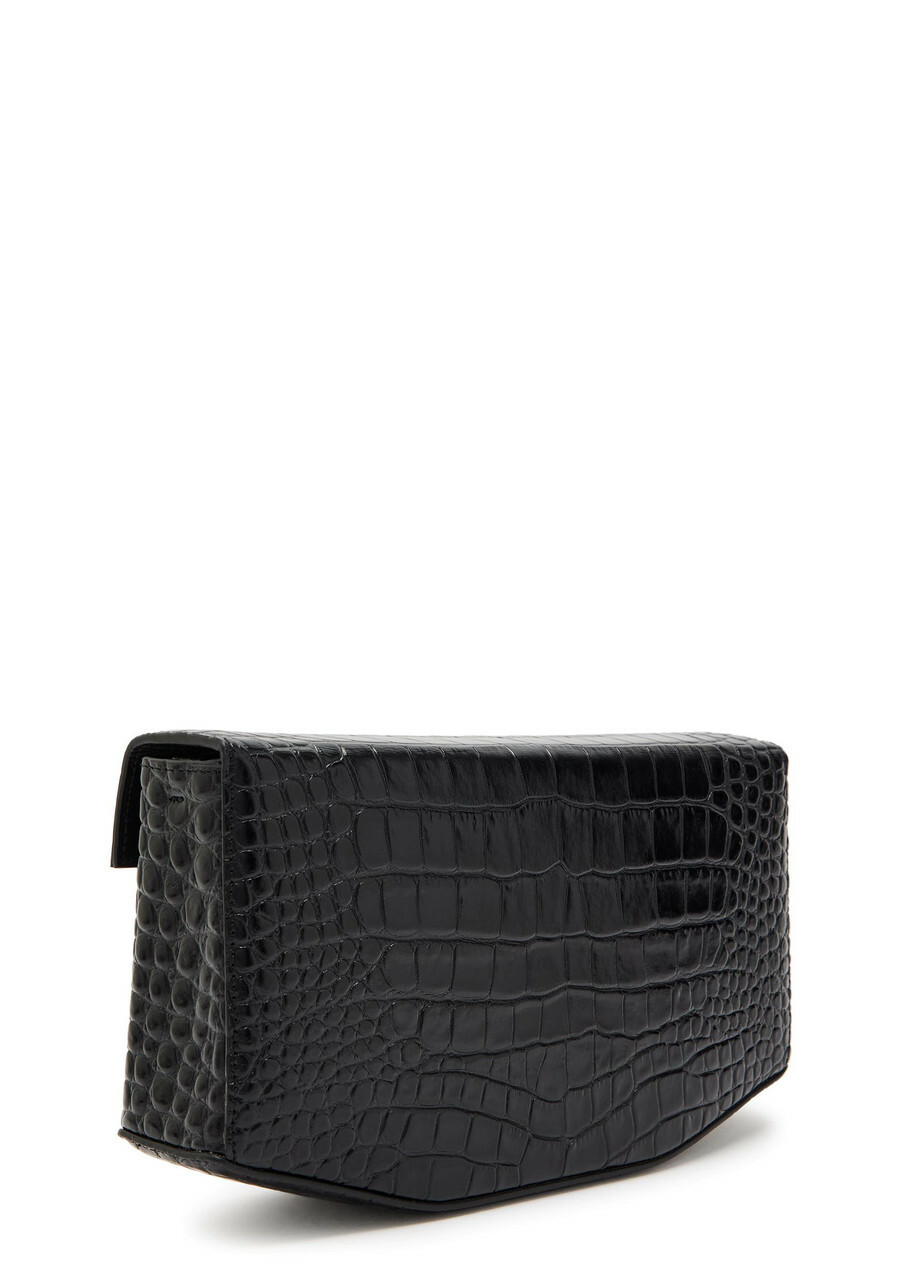 Toteme Crocodile-embossed Leather Shoulder bag - Black - One Size