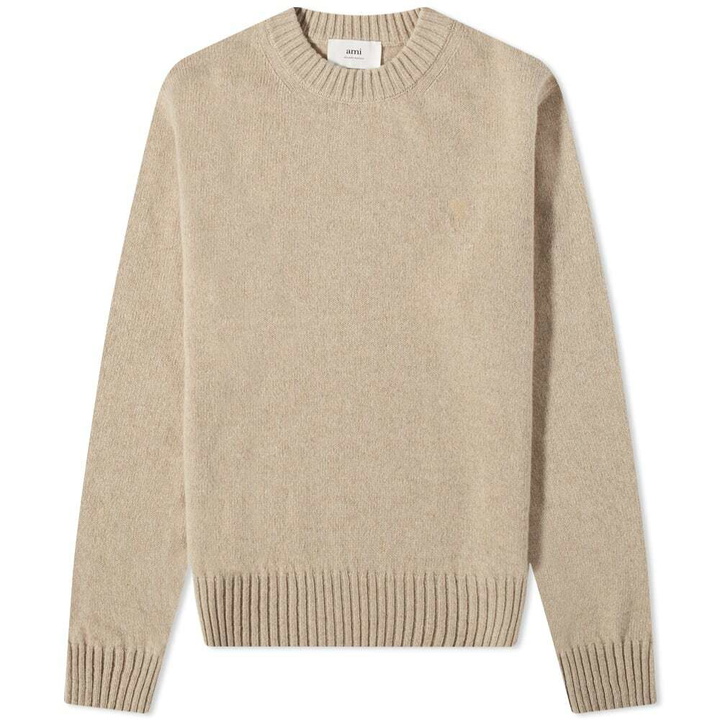 Photo: AMI Men's Tonal Small A Heart Crew Knit in Beige