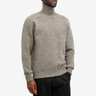 Jamieson's of Shetland Men's Roll Neck Knit in Steel Grey