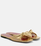 Valentino Garavani Annet metallic leather slides
