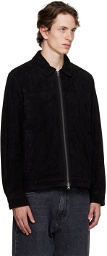 Saturdays NYC Black Harrison Leather Jacket