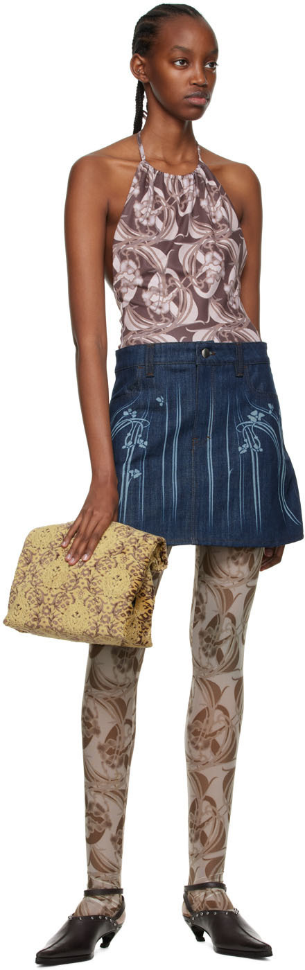 Anne Isabella Blue Denim Mini Skirt
