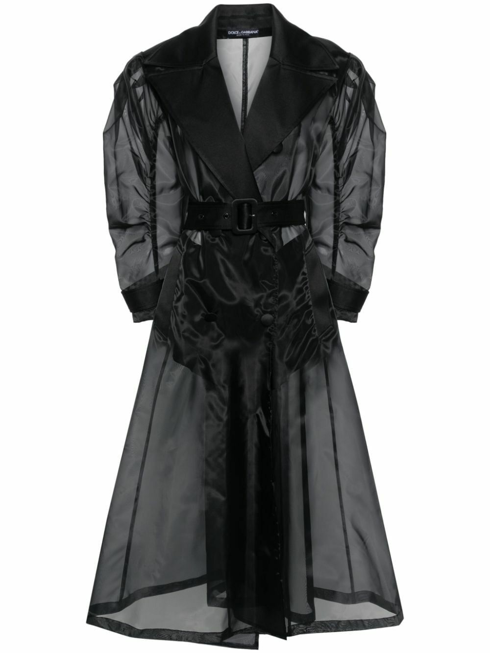 アウターその他 DOLCE & GABBANA Technical organza trench coat Technical organza trench coat with gathered sleeves in Black