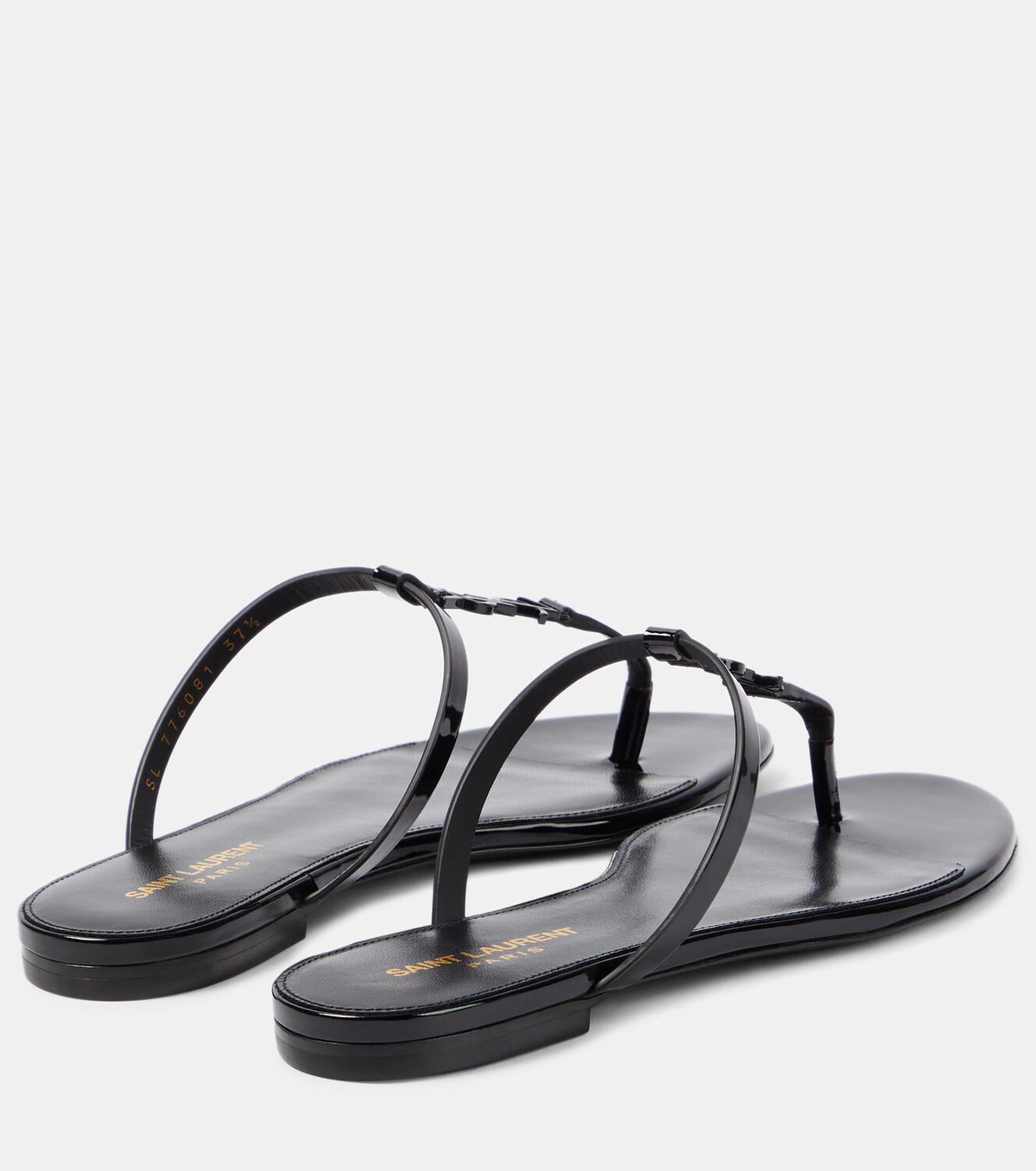 Saint Laurent Cassandre leather sandals Saint Laurent