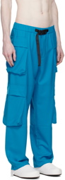 Bonsai Blue Belted Cargo Pants