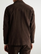 Altea - Constantin Garment-Dyed Stretch-Cotton Corduroy Overshirt - Brown