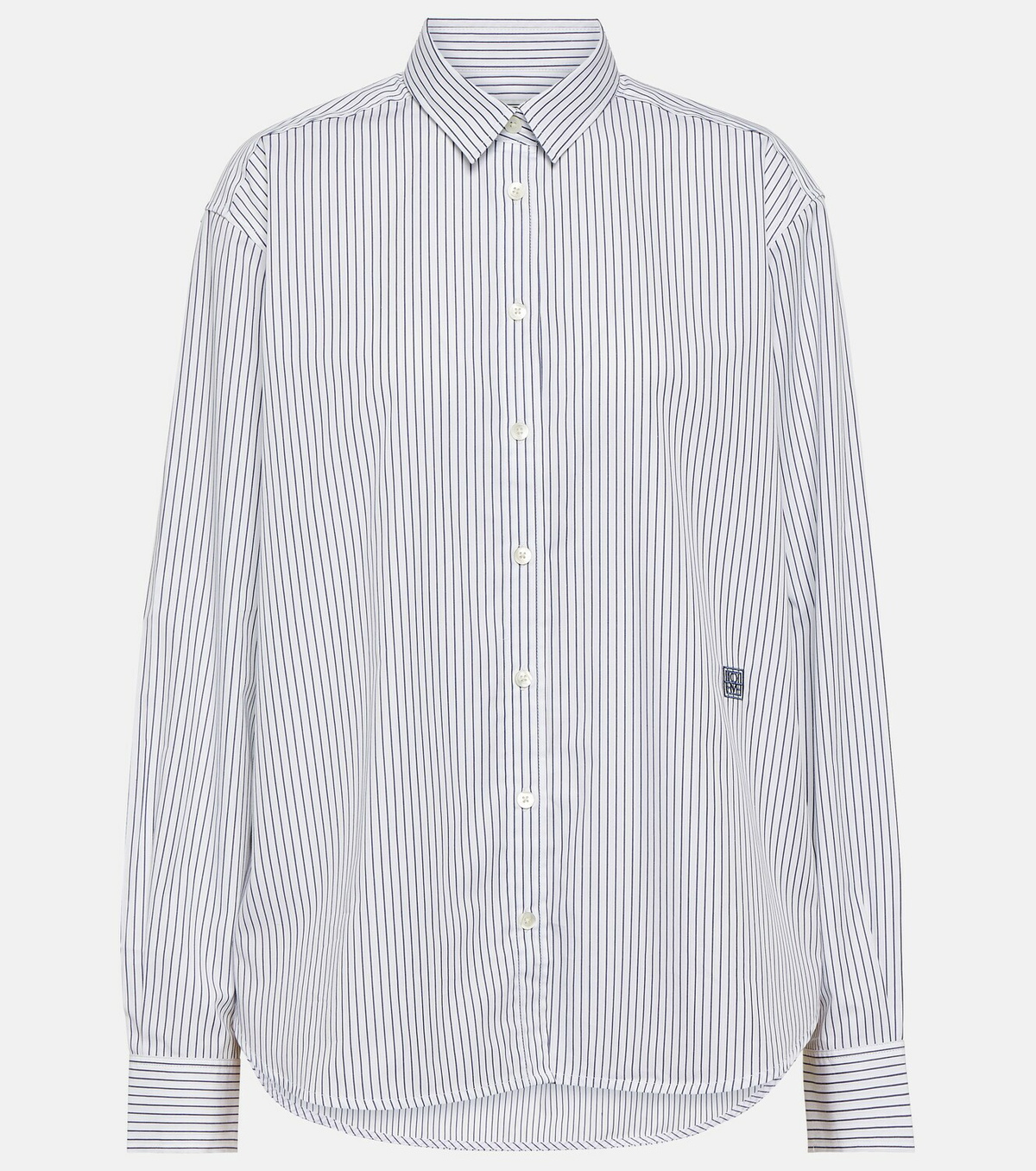 Toteme Striped cotton-blend shirt