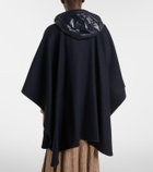 Moncler Belted wool-blend cape