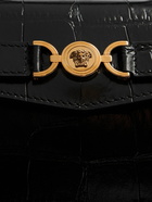 VERSACE Small Croc Embossed Leather Bag