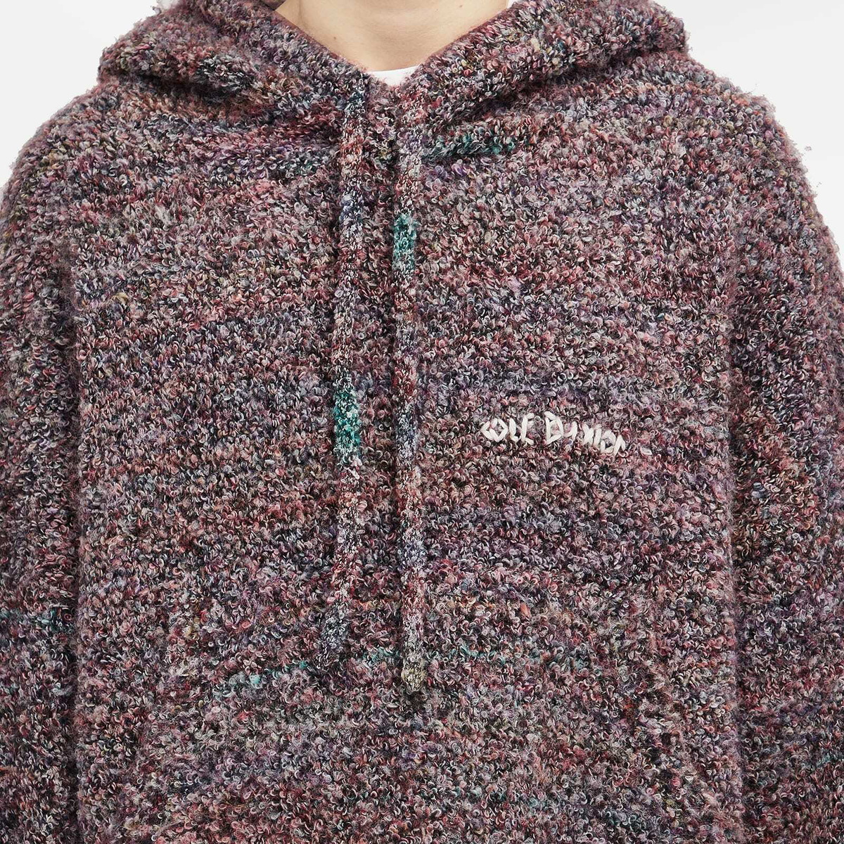 Cole Buxton Men's Muti Boucle Knitted Hoodie in Multi