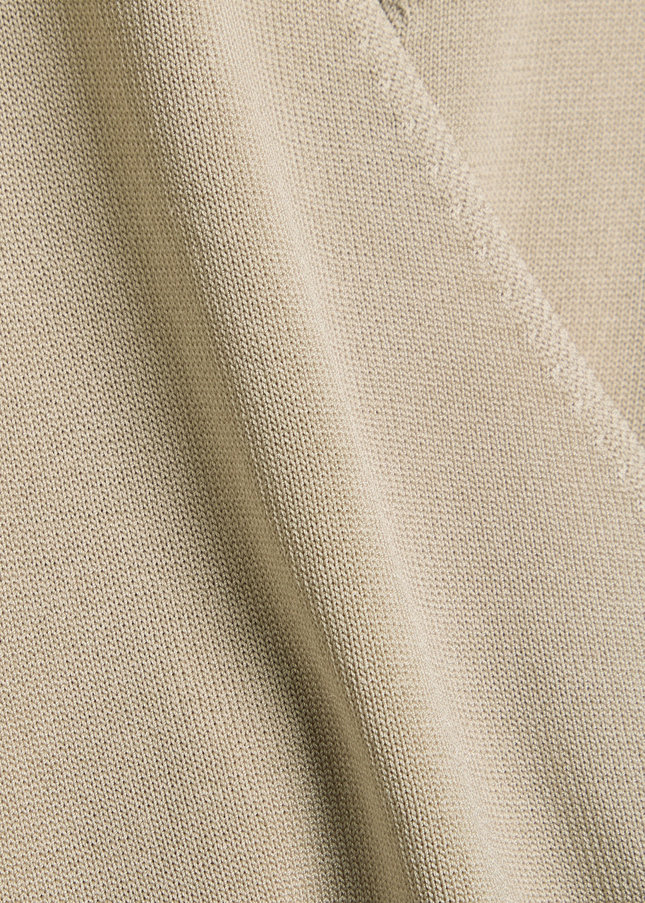 Aya Muse Gema Knit Mini Wrap Dress Sand