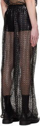 Feng Chen Wang Black Sequinned Trousers