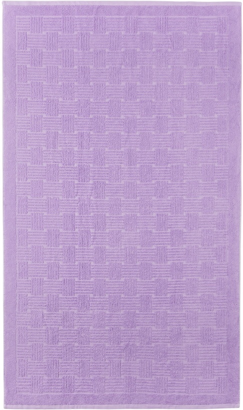 Photo: Bottega Veneta Purple Intreccio Beach Towel