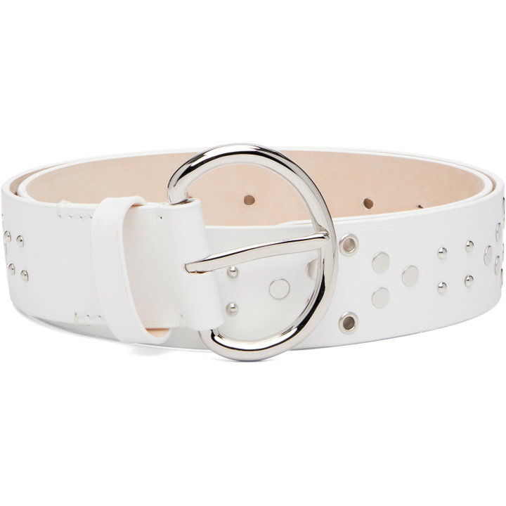Photo: Marni White Metal Studs Leather Belt
