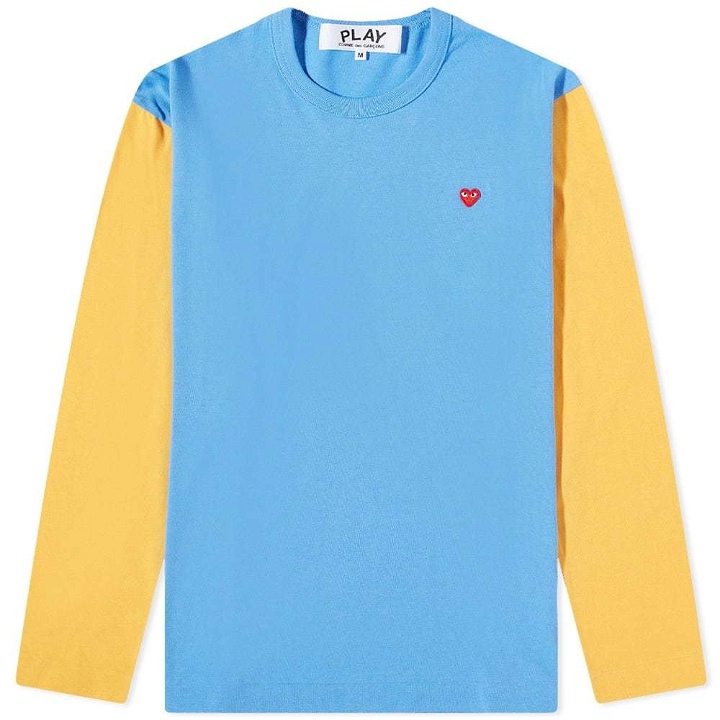 Photo: Comme des Garcons Play Long Sleeve Small Red Heart Bi-Colour