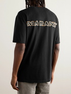 Marant - Hugo Logo-Embroidered Cotton-Jersey T-Shirt - Black