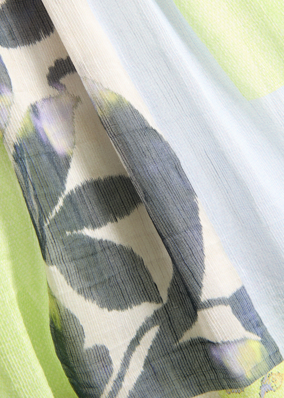 Forte_forte Garden Print Chiffon Midi Skirt Multicoloured