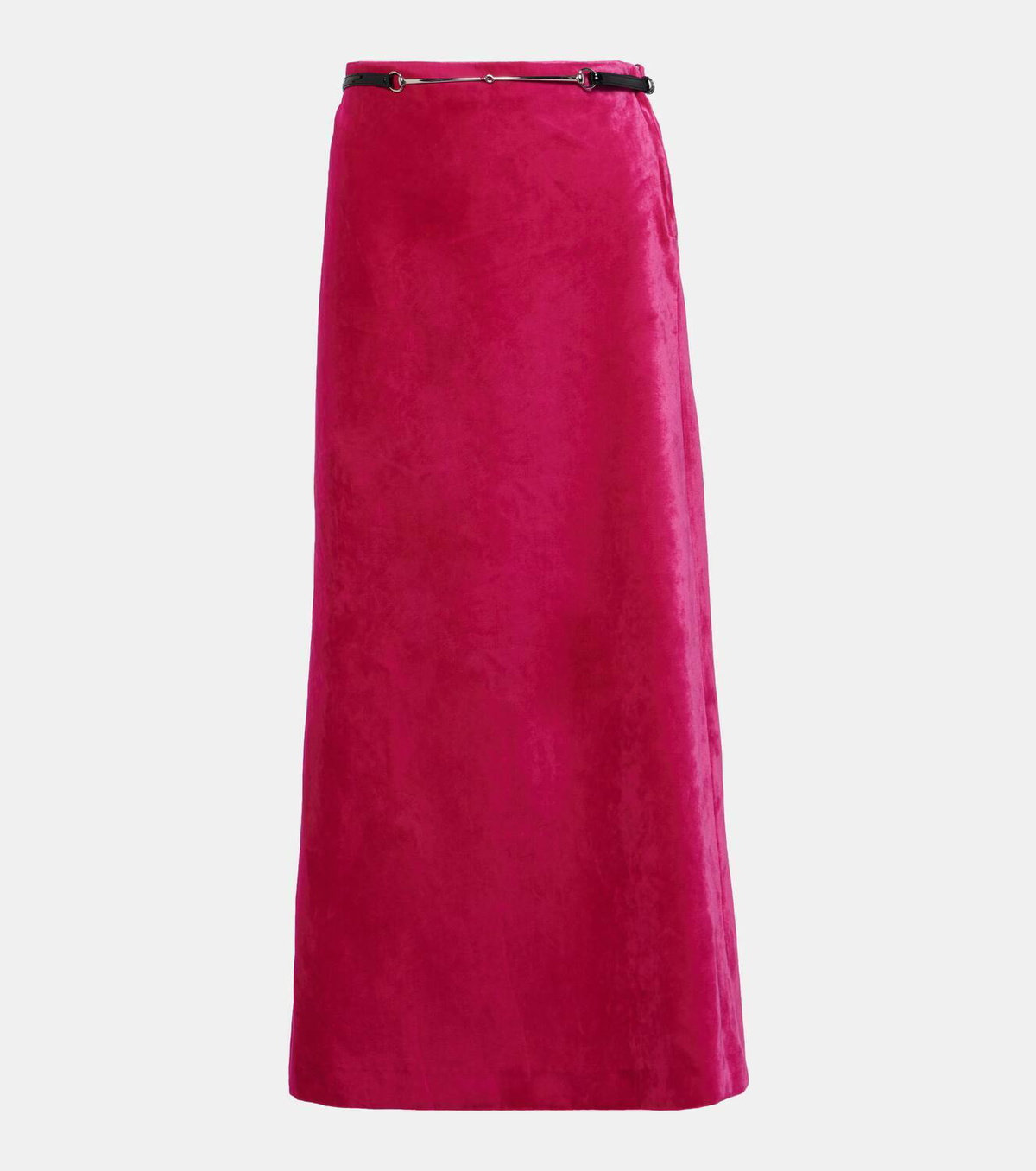 Gucci Horsebit velvet midi skirt Gucci