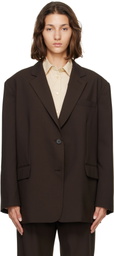 The Frankie Shop Brown Bea Blazer