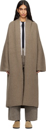 Lauren Manoogian Beige Long Shawl Cardigan