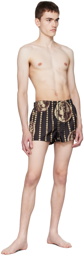 Dolce & Gabbana Black Coin Swim Shorts