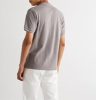 Maison Kitsuné - Logo-Appliquéd Cotton-Piqué Polo Shirt - Gray