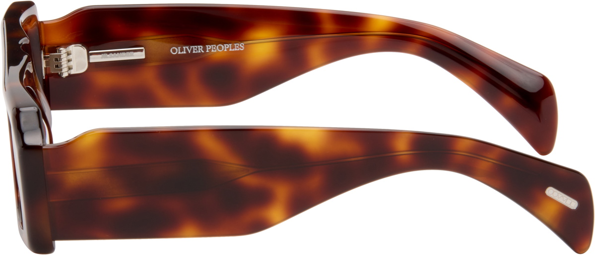 Jil Sander Brown Oliver Peoples 'Edition 4' Sculptural Sunglasses