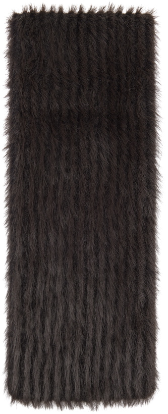 Photo: Stand Studio Brown Raena Faux-Fur Scarf