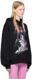 MSGM Black Printed Hoodie