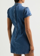 Kitri Harlow Floral-embroidered Denim Mini Dress