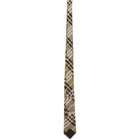 Burberry Beige Silk Check Classic Cut Tie