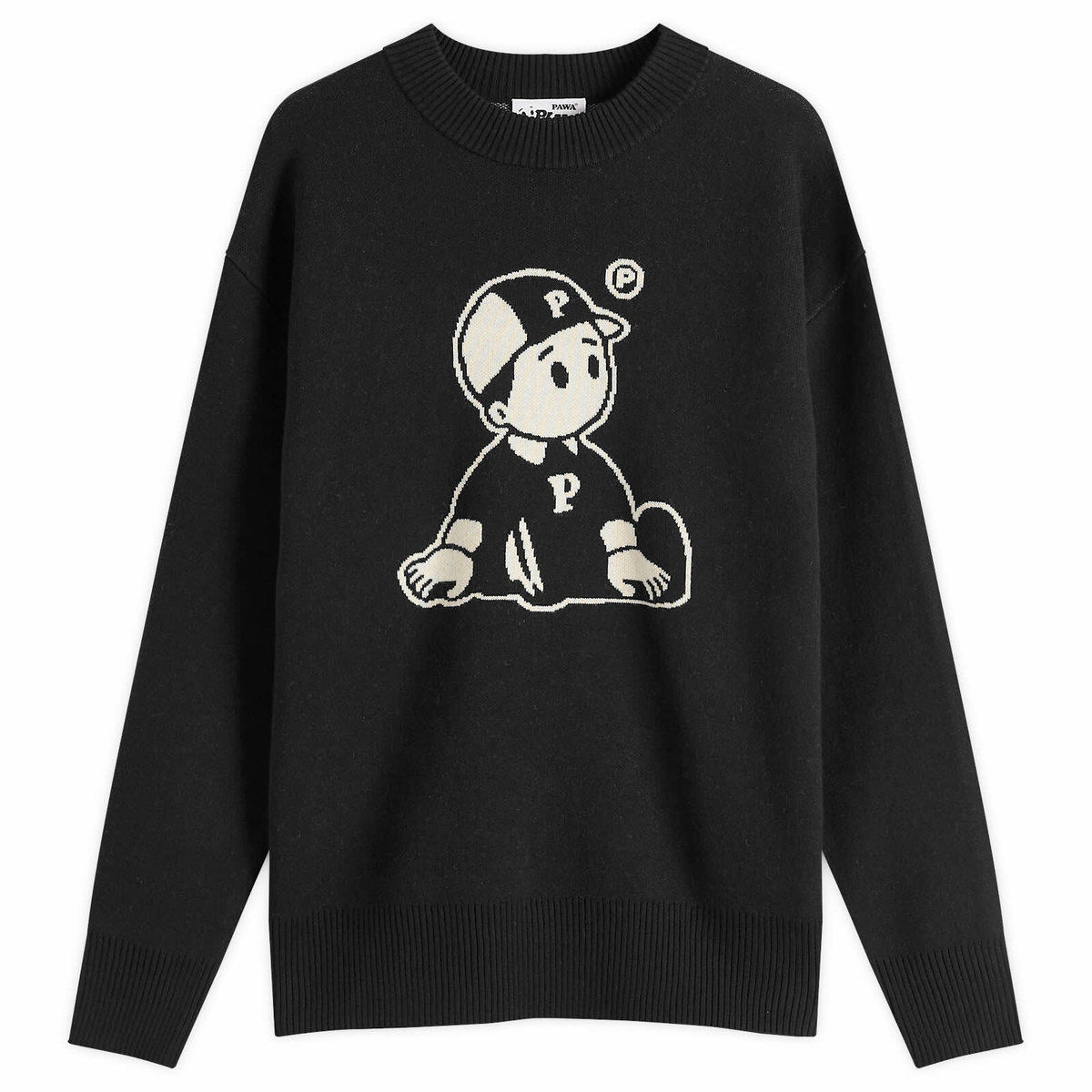 Pawa Speed Sports Men's Og Boy Knit Sweater in Black