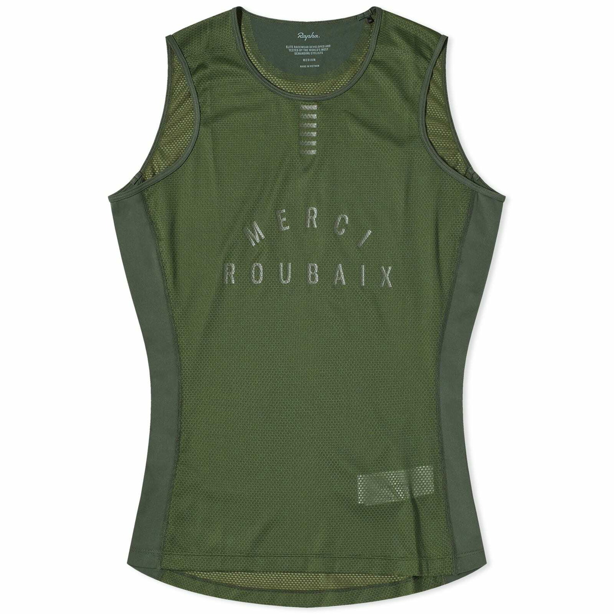 Rapha Men's Sleeveless Pro Team Base Layer in Deep Olive Green