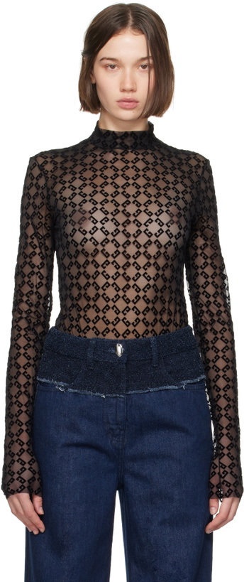 Photo: Givenchy Black Monogram 72 Bodysuit