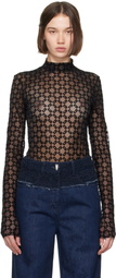 Givenchy Black Monogram 72 Bodysuit
