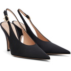 Gianvito Rossi Black Sofia Sling Heels