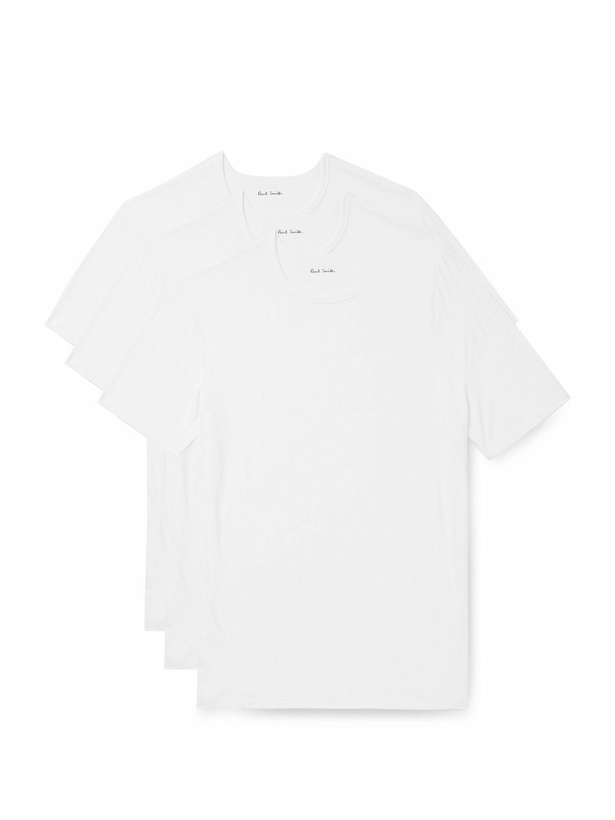 Photo: Paul Smith - Three-Pack Stretch Modal-Jersey T-Shirt - White