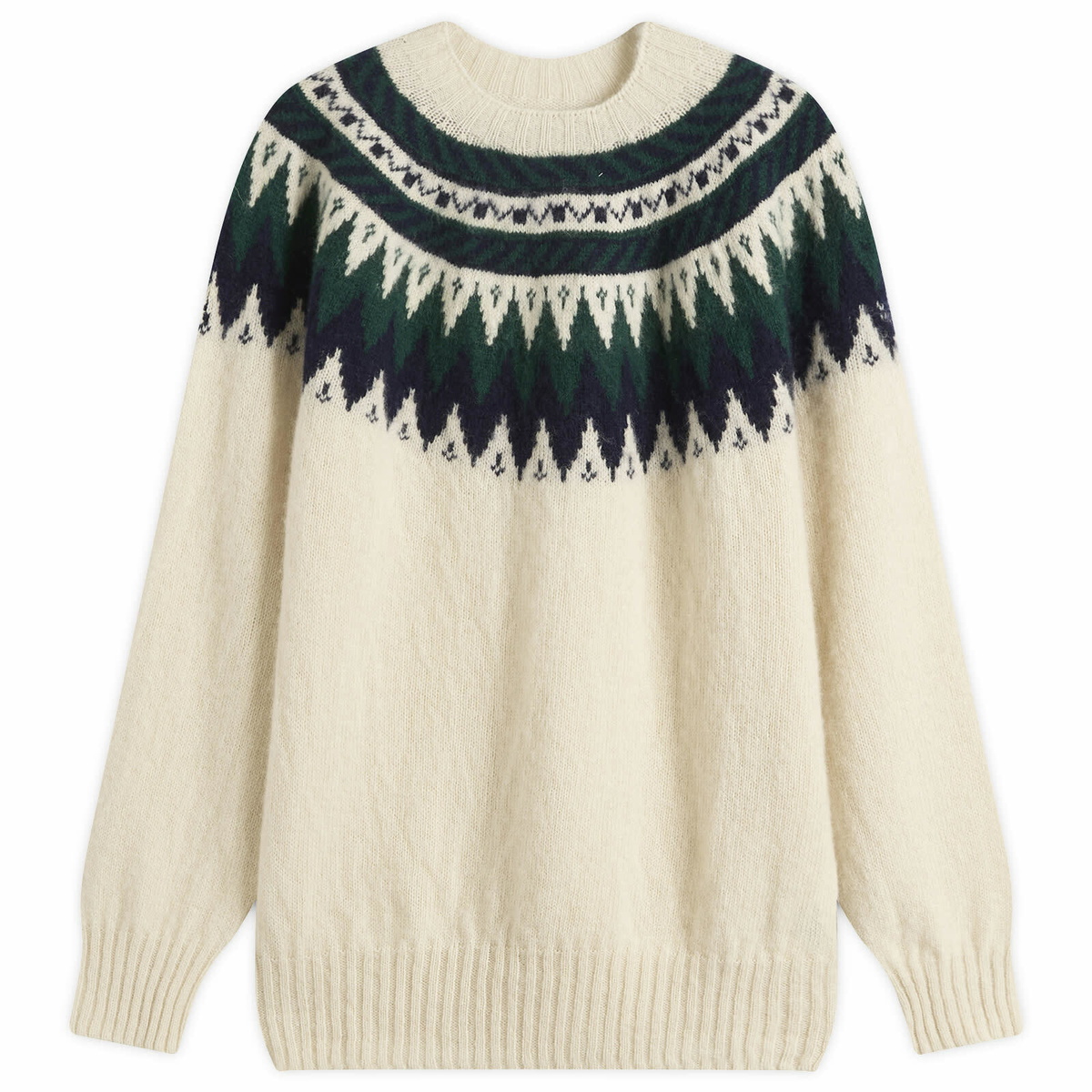 Howlin by Morrison Men's Howlin' Magician In The Mountain Fair Isle Jumper in Ecru