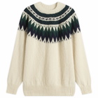 Howlin by Morrison Men's Howlin' Magician In The Mountain Fair Isle Jumper in Ecru
