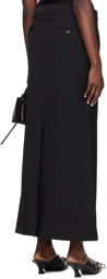 Acne Studios Black Tailored Maxi Skirt