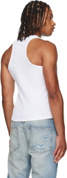 Jean Paul Gaultier White 'The Piercing' Tank Top