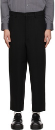 Comme des Garçons Homme Black Wool Flannel Trousers