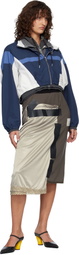 Maison MIHARA YASUHIRO Brown Combined Tape Lingerie Midi Skirt
