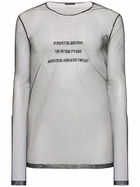 ANN DEMEULEMEESTER Greg L/s Slim Fit Tulle T-shirt